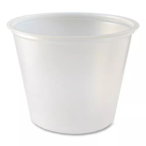 Fabri-Kal 000000000009500518 5.5 oz. Plastic Portion Cups - Translucent (20/Carton)