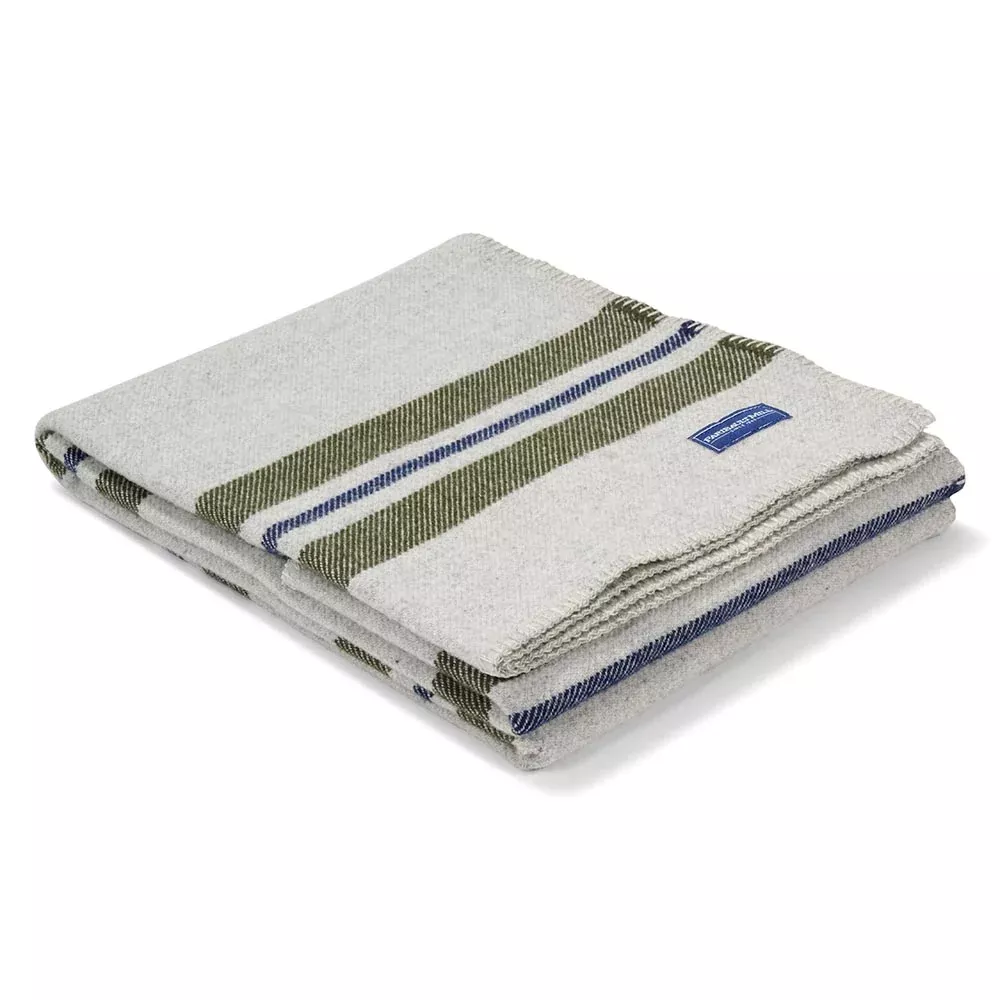 Faribault Cabin Stripe Wool Throw Blanket