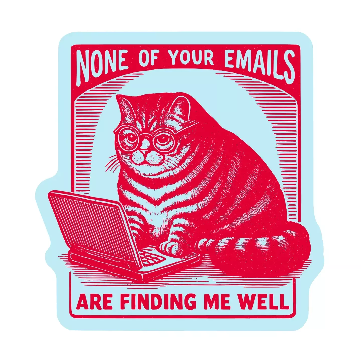 Finding Me Well Cat Sticker