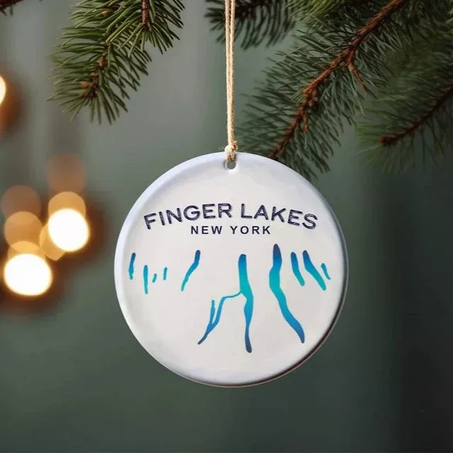 Finger Lakes Porcelain Christmas Ornament