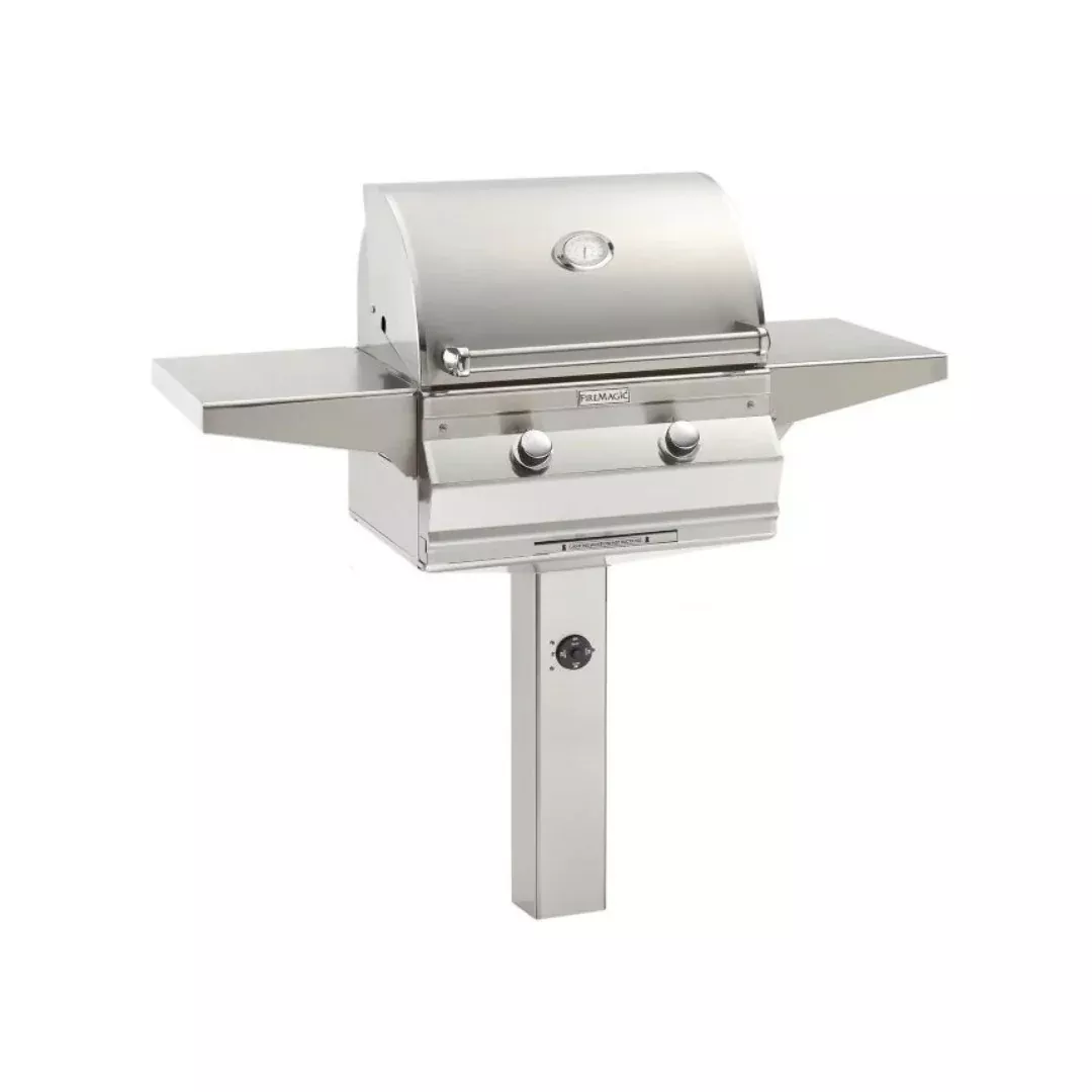 Fire Magic Choice C430s 24-Inch Gas Grill On In-Ground Post with Timer