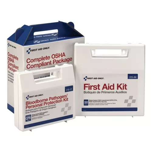First Aid Only 228-CP 229-Piece ANSI/OSHA Compliant First Aid Kit for 50 People with Plastic Case