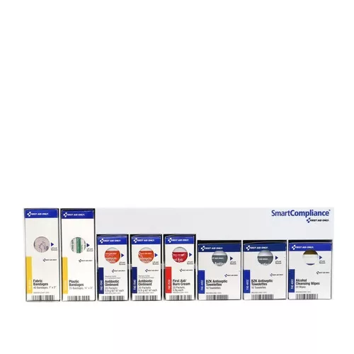 First Aid Only 91232 135-Piece RetroFit Clean Treat and Protect Plastic Case