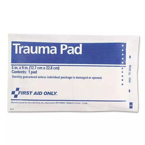First Aid Only FAE-5012 5 in. x 9 in. SmartCompliance Sterile Trauma Pad