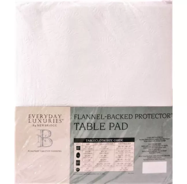 Flannel-Backed Table Protector Pad – 52" x 108"