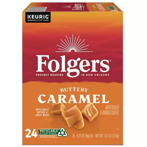 Folgers 5000363977 Buttery Caramel Coffee K-Cups (24/Box)