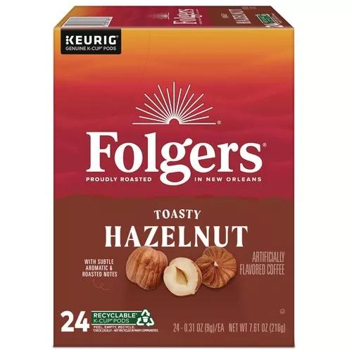 Folgers 5000363978 Coffee K-Cups - Toasty Hazelnut (24/Box)