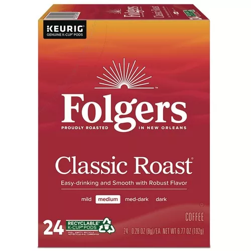 Folgers 5000368730 Gourmet Selections Classic Roast Coffee K-Cups (24/Box)