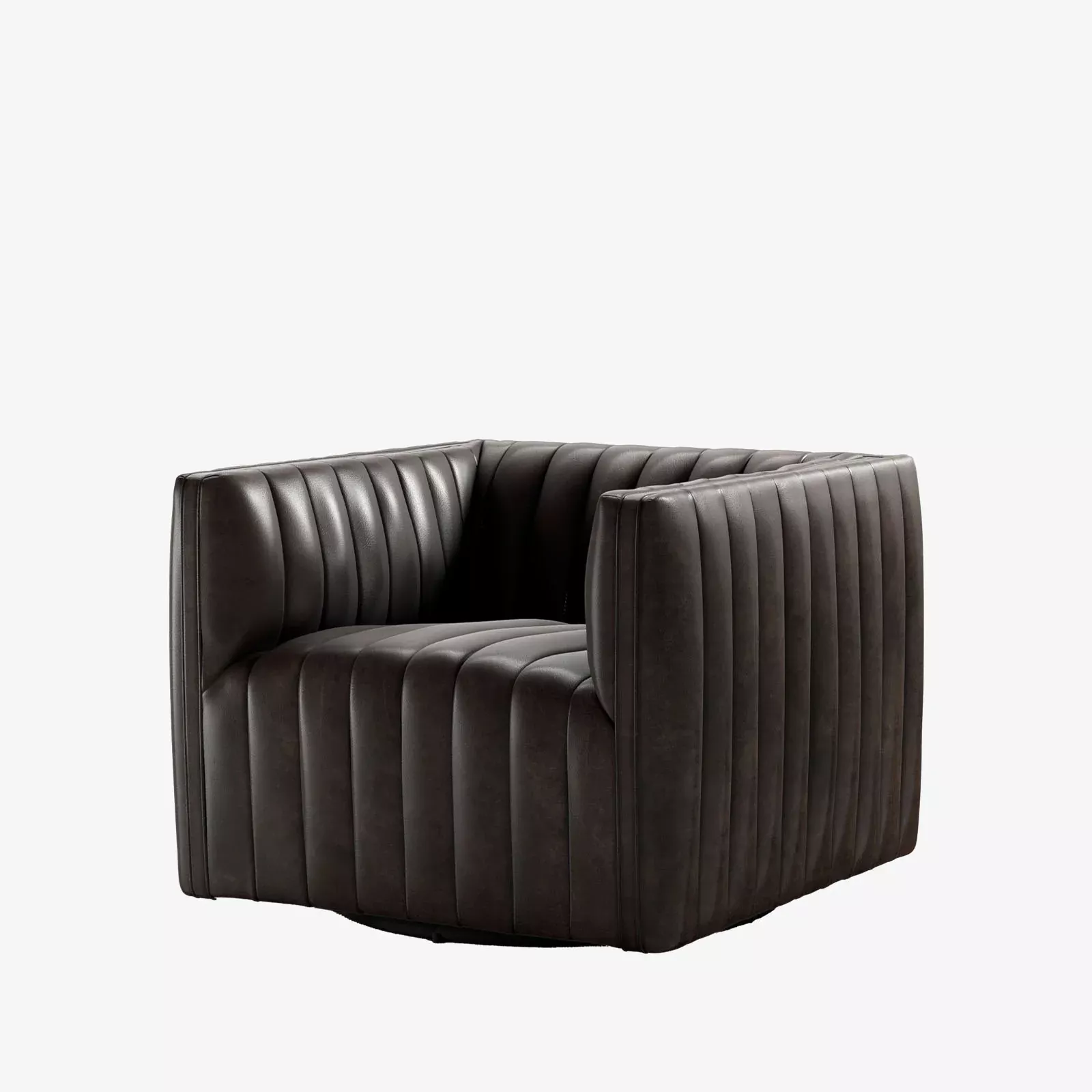 Four Hands Augustine Swivel Chair in Deacon Wolf
