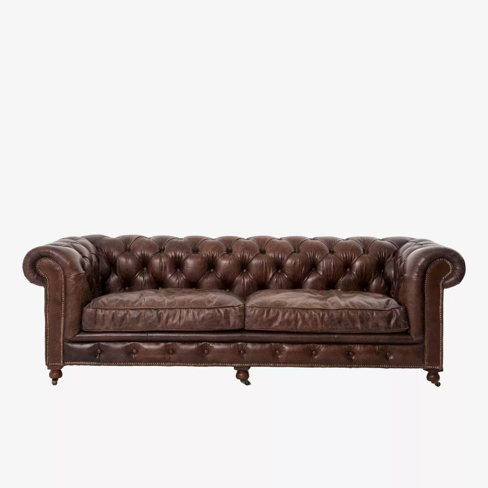 Four Hands Conrad Leather Sofa in Cigar