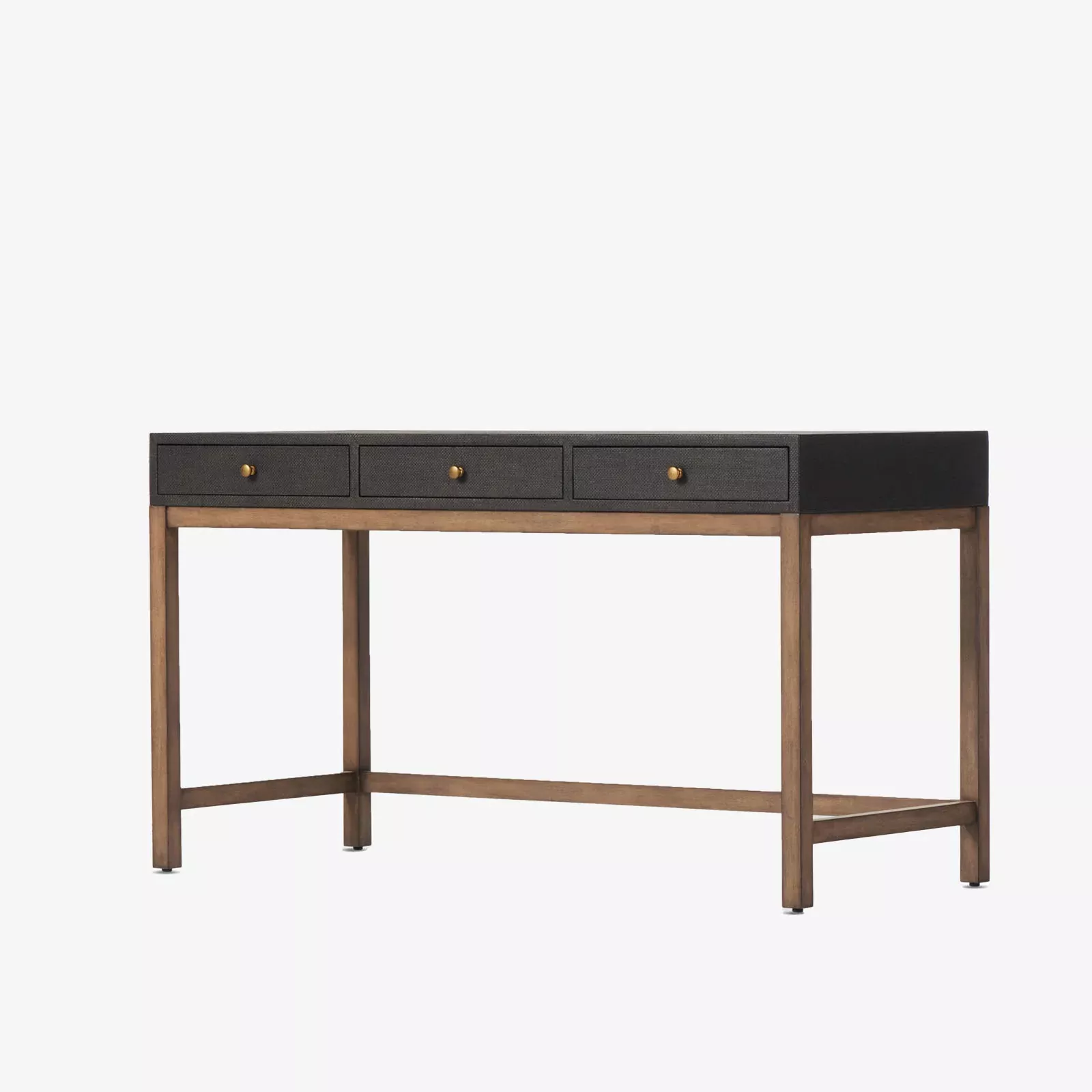 Four Hands Fiona Desk in Black Raffia