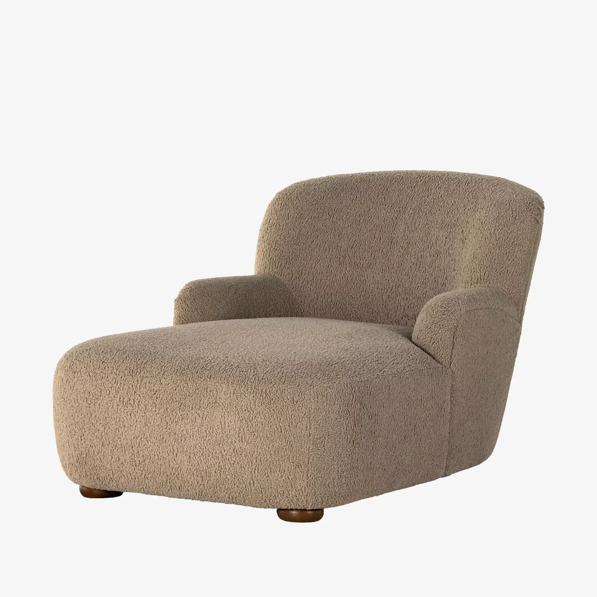 Four Hands Kadon Chaise Lounge in Sheepskin Camel