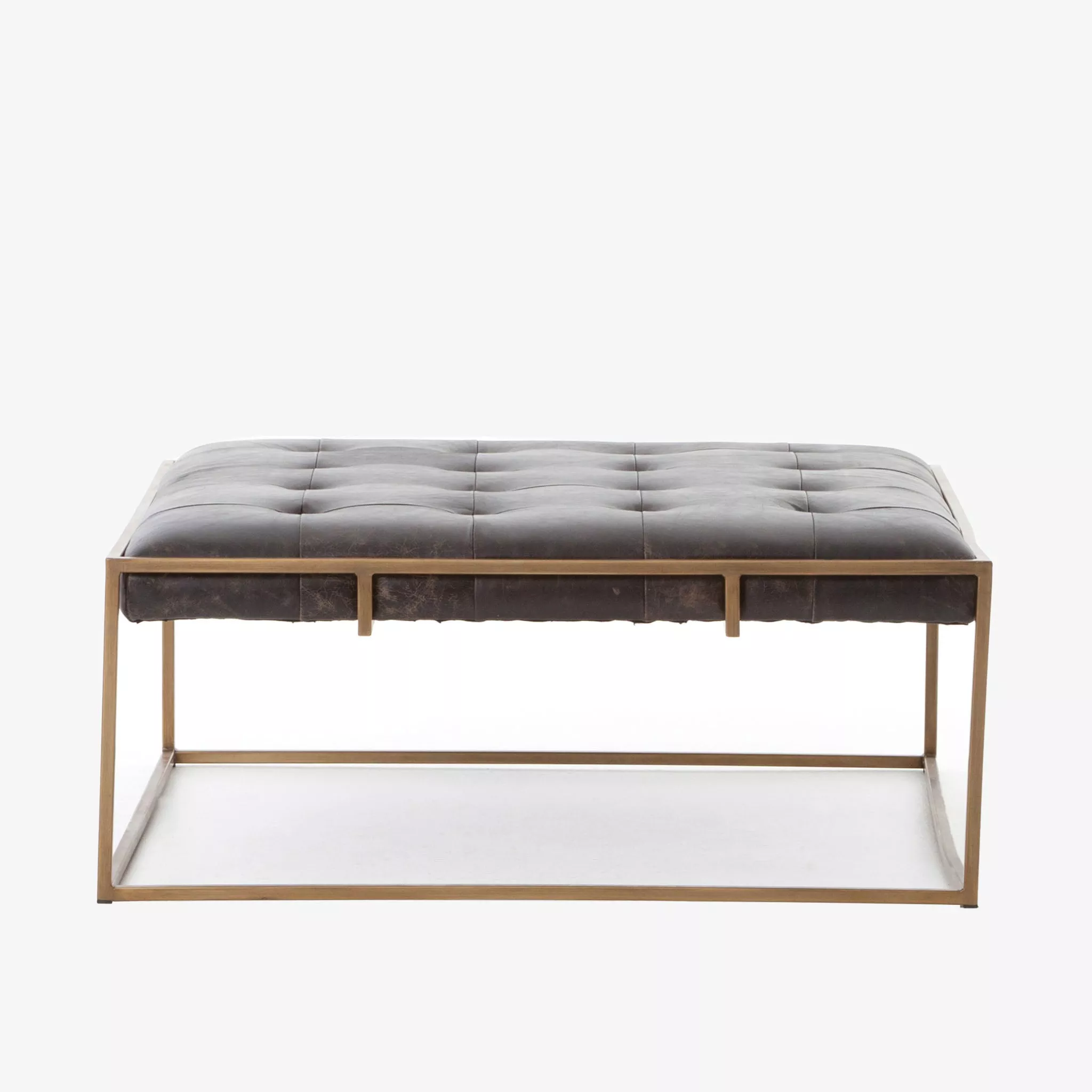 Four Hands Oxford Square Coffee Table in Rialto Ebony
