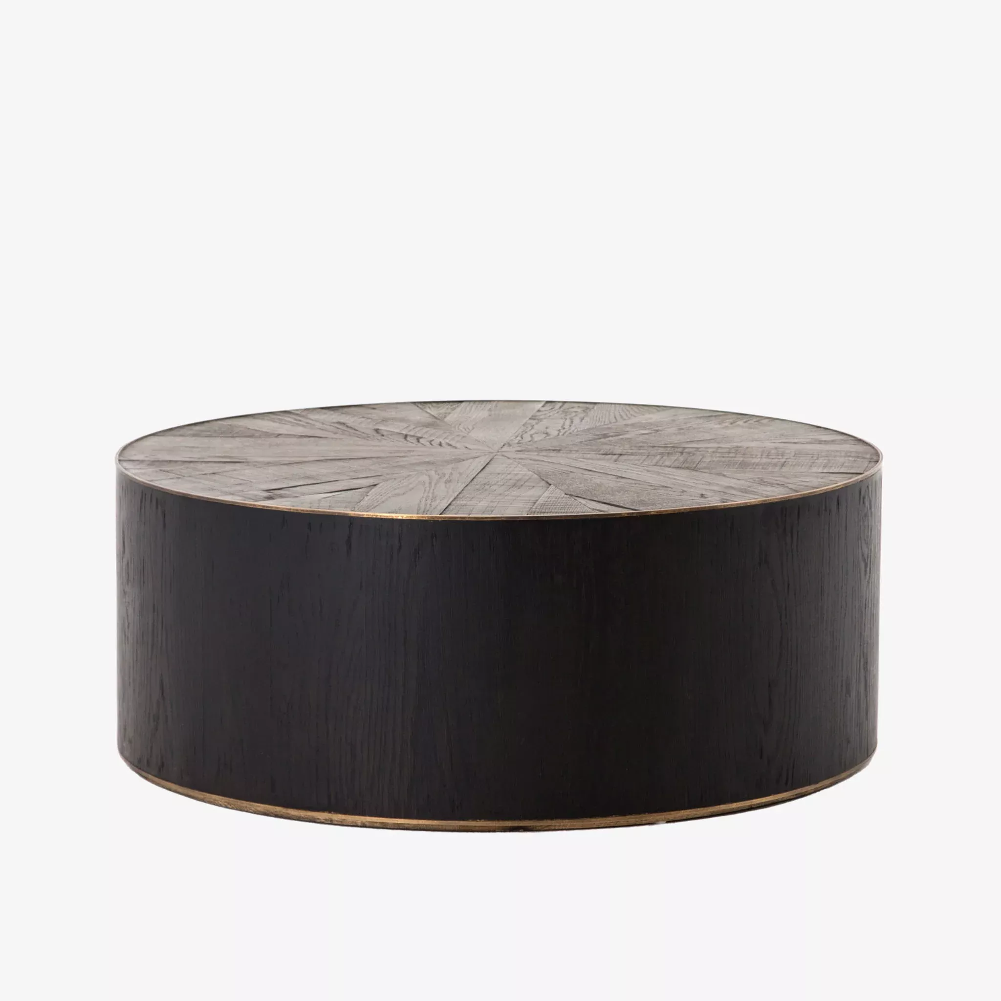 Four Hands Perry 40" Round Coffee Table in Light Ebony