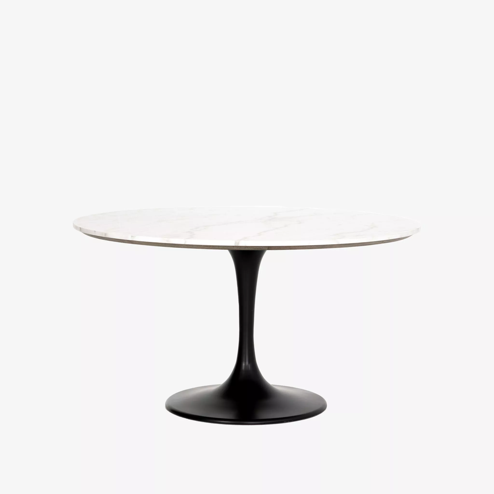 Four Hands Powell Dining Table in White Marble