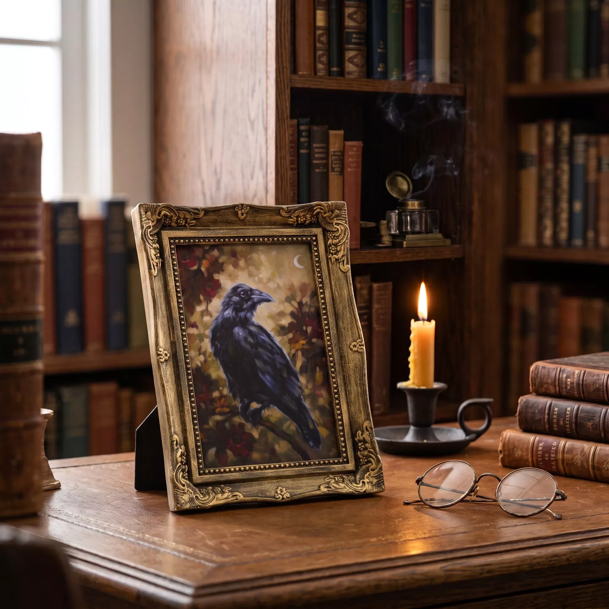 Framed Night Raven Print