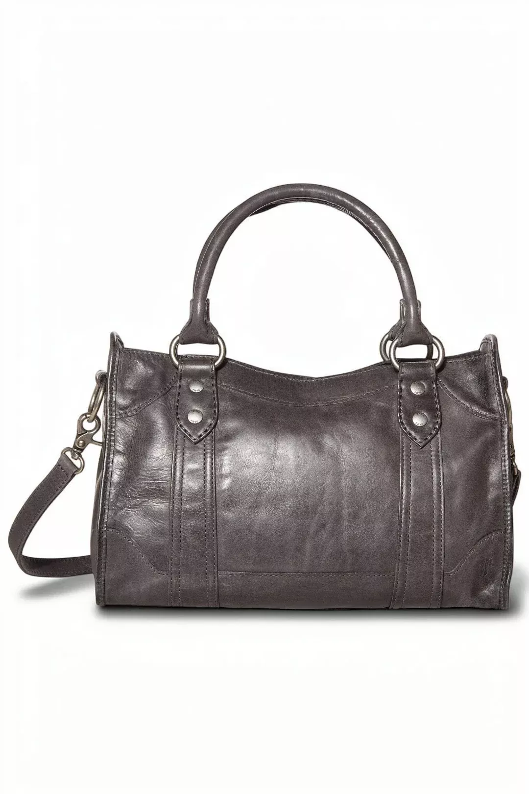 FRYE Melissa Satchel Leather Handbag - Carbon