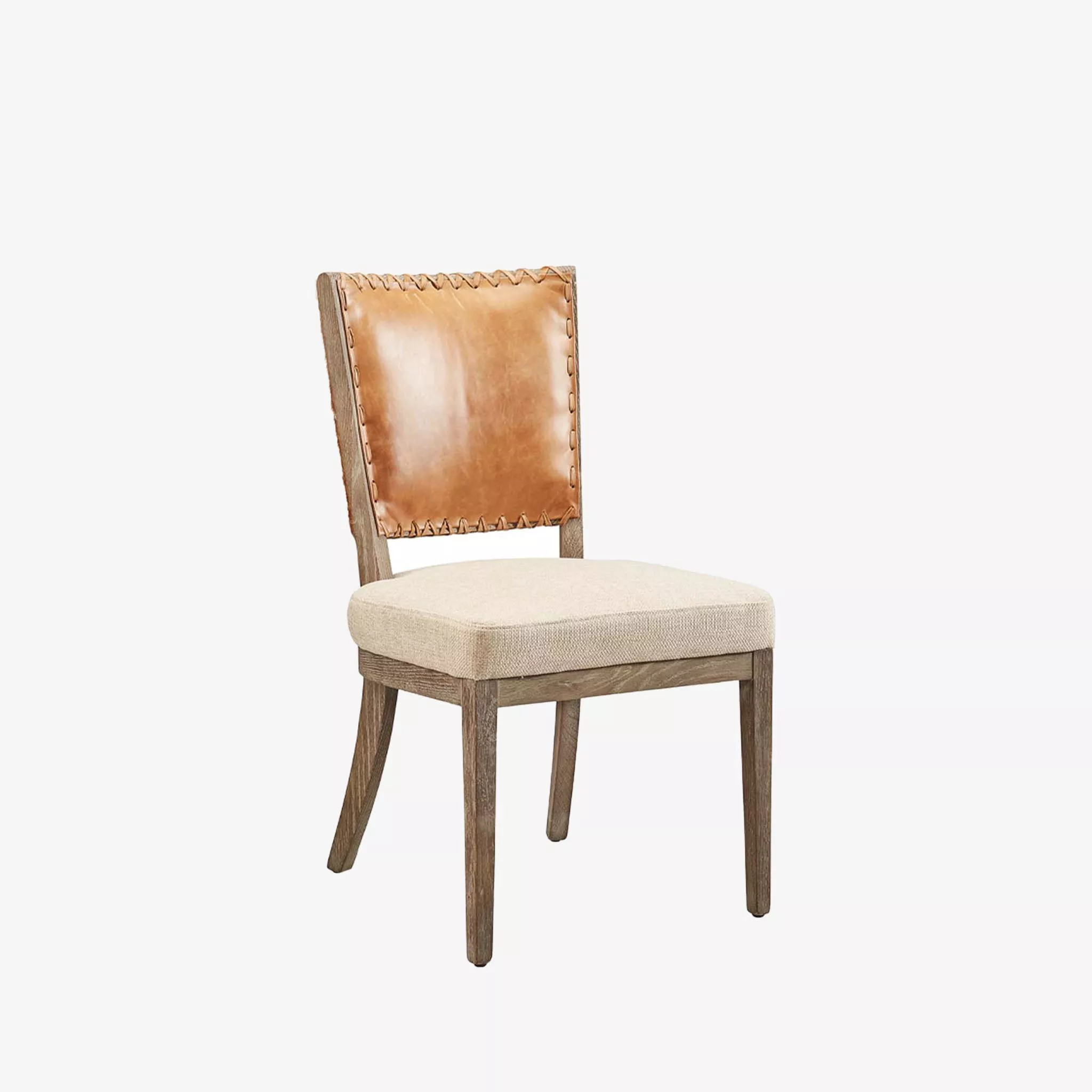 Furniture Classics Lina Leather and Linen Chair