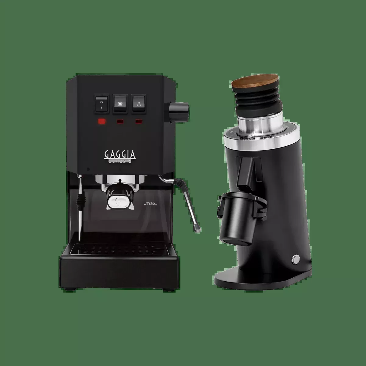 Gaggia Classic E24 Black & DF64 Gen 2.5 Grinder (Black) Bundle