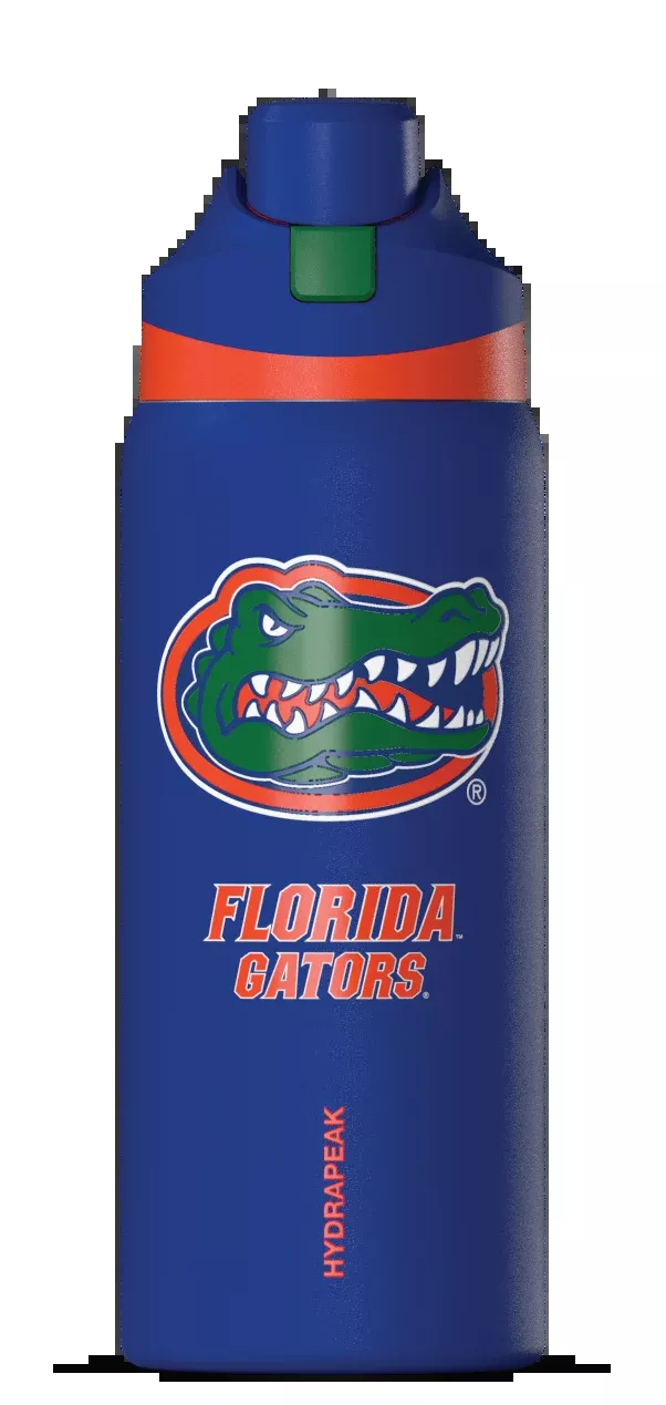 Gators 32oz Oasis Water Bottle with Push-Button Chug Lid and Flexible Handle