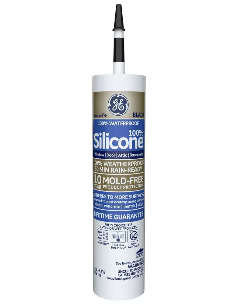 GE Silicone 2+ Window & Door Sealant – Black
