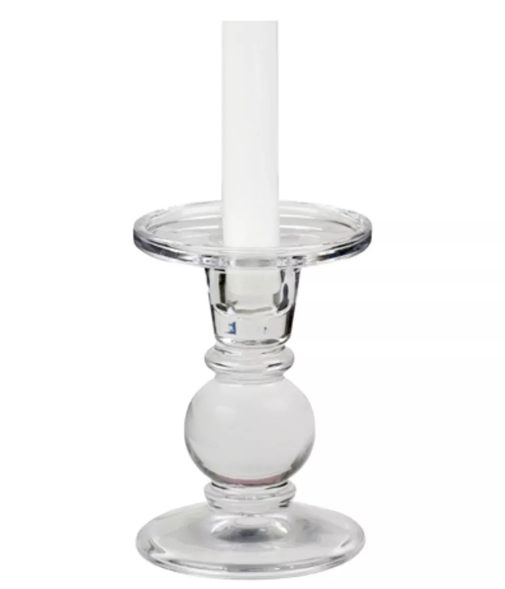 Glass Candle Holder for Tapers & Pillars