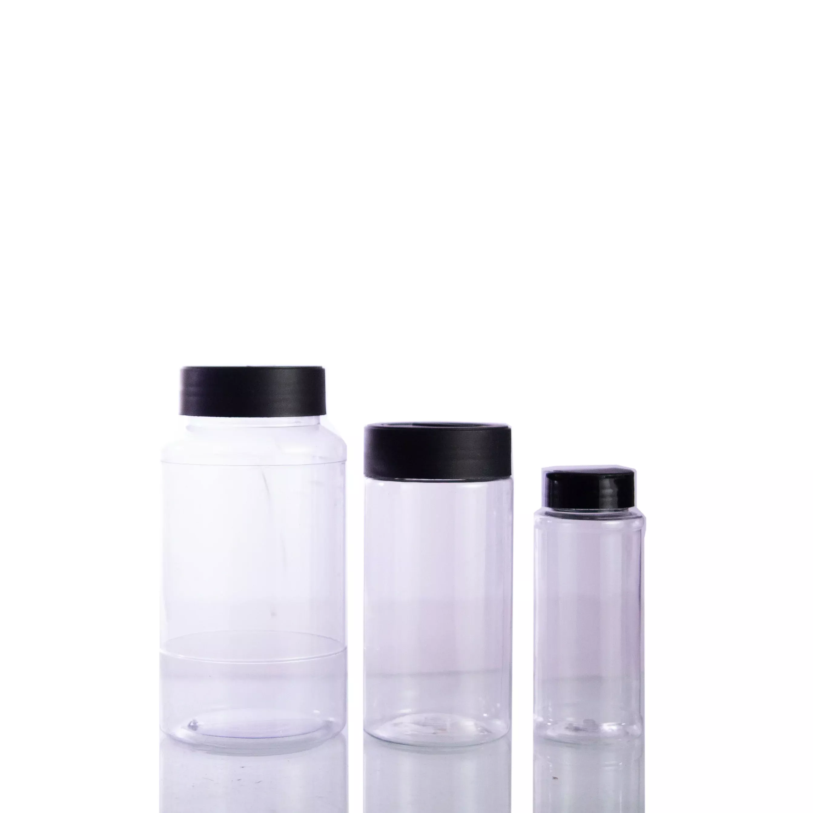 Glitter Storage Containers W/ Black Top