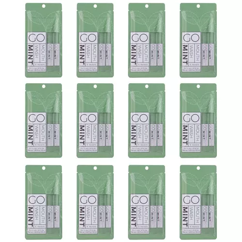 Go Mouthwash MW05 0.37 oz Individual Mouthwash Packets - Mint Flavor (12/Box)
