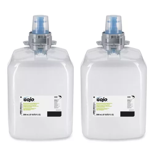 GOJO Industries 5292-02 2,000 mL Invigorating 3-in-1 Shampoo and Body Wash - Botanical Scent (2/Carton)
