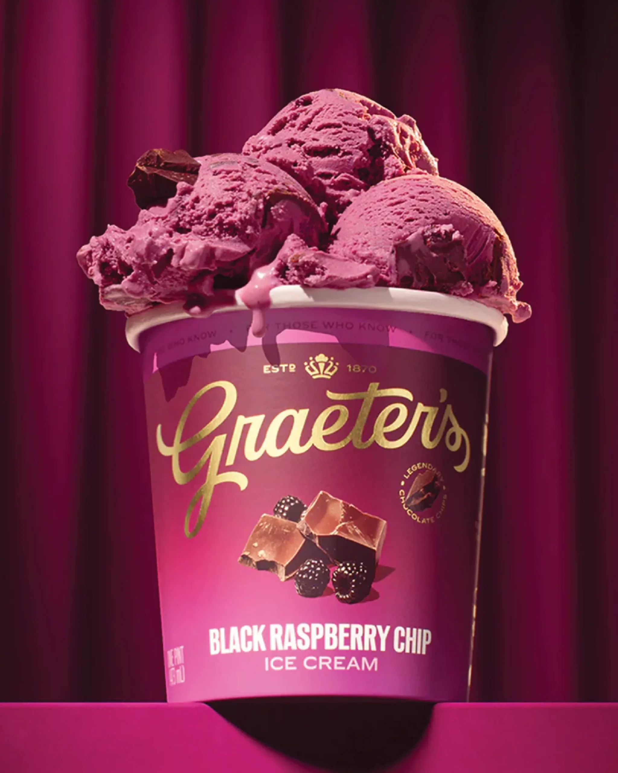 Graeter's Black Raspberry Chocolate Chip (6 or 12 Pints)