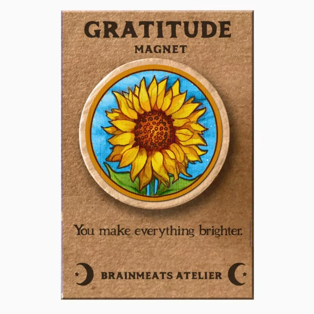 Gratitude Magnet - Sunflower Token for Gratitude