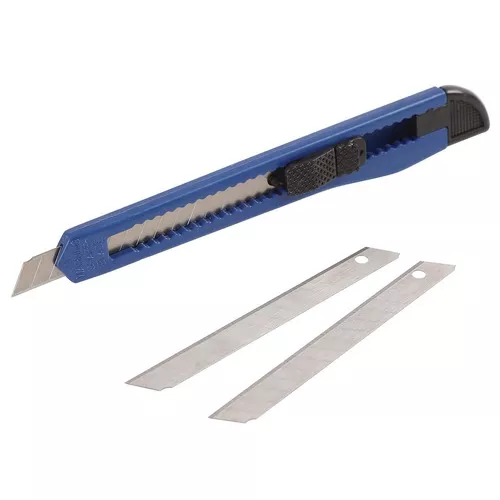 Great Neck SBK3 9 mm Blade 5 in. Plastic Handle Snap-Off Utility Knife - Blue