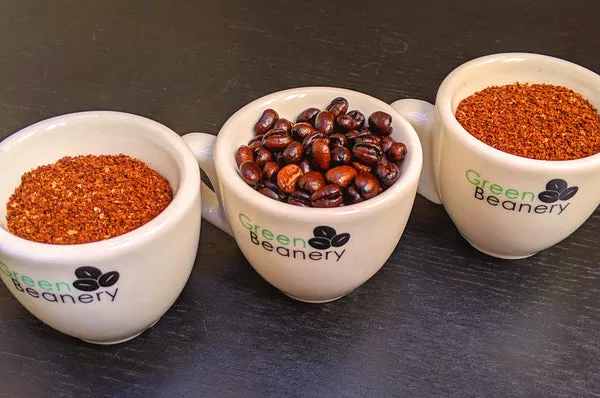 Green Beanery mugs and cups