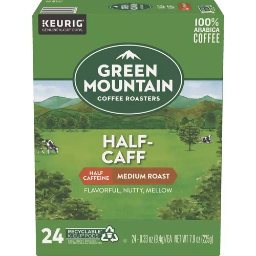 Green Mountain Coffee 5000330138 Coffee K-Cups - Half-Caff (24/Box)