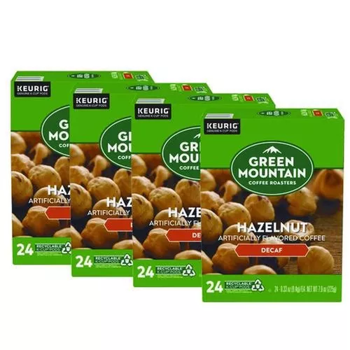 Green Mountain Coffee 5000330143 Coffee K-Cups - Hazelnut Decaf (96/Carton)