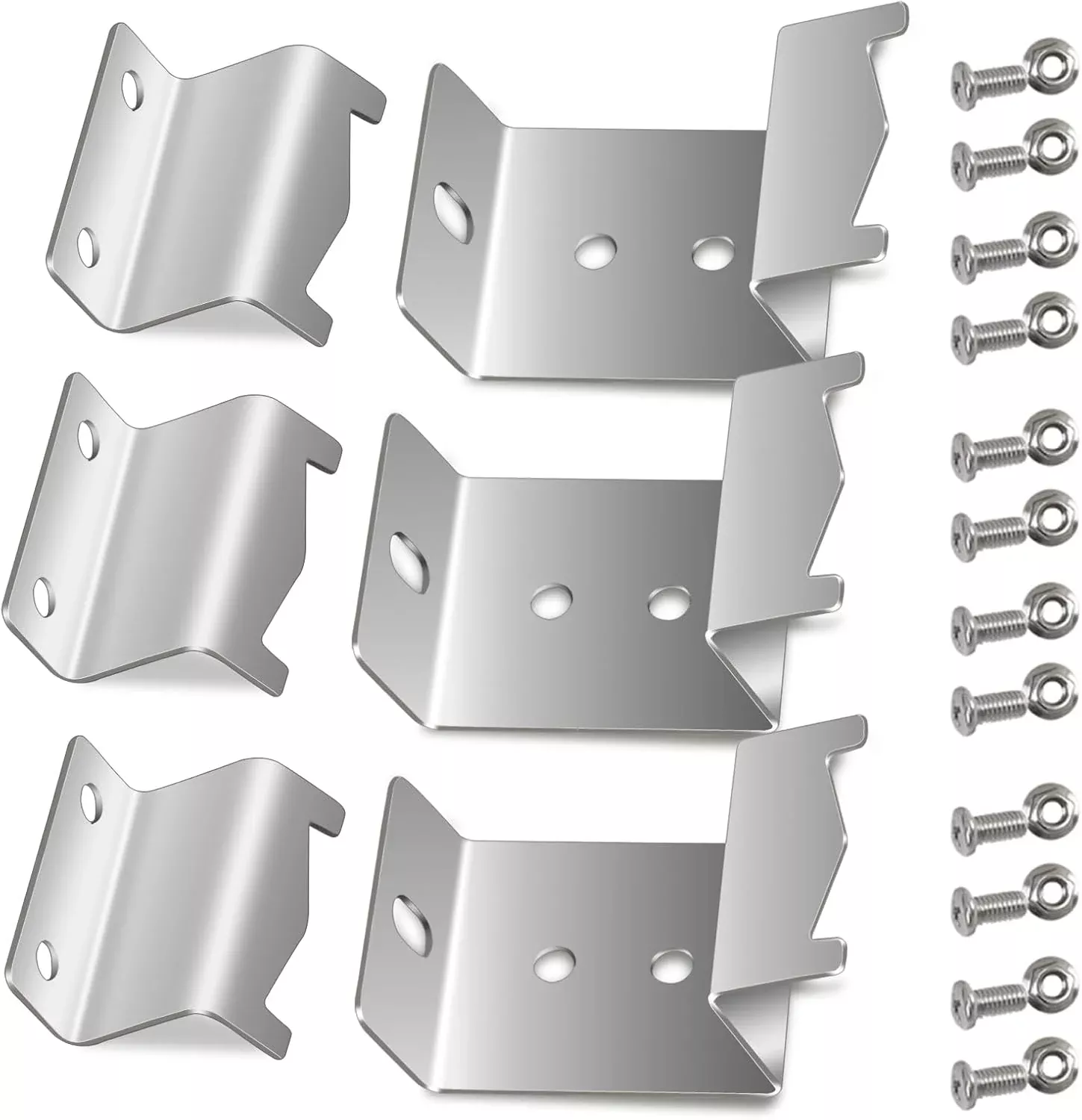 Grill Heat Plates Shield Flame Shield Brackets, Burner Hanger Brackets BBQ Gas Grill Replacement Parts Accessories with Screws for Chargriller 5050 Duo, 3001, 3008, 5050, 5072, 5650