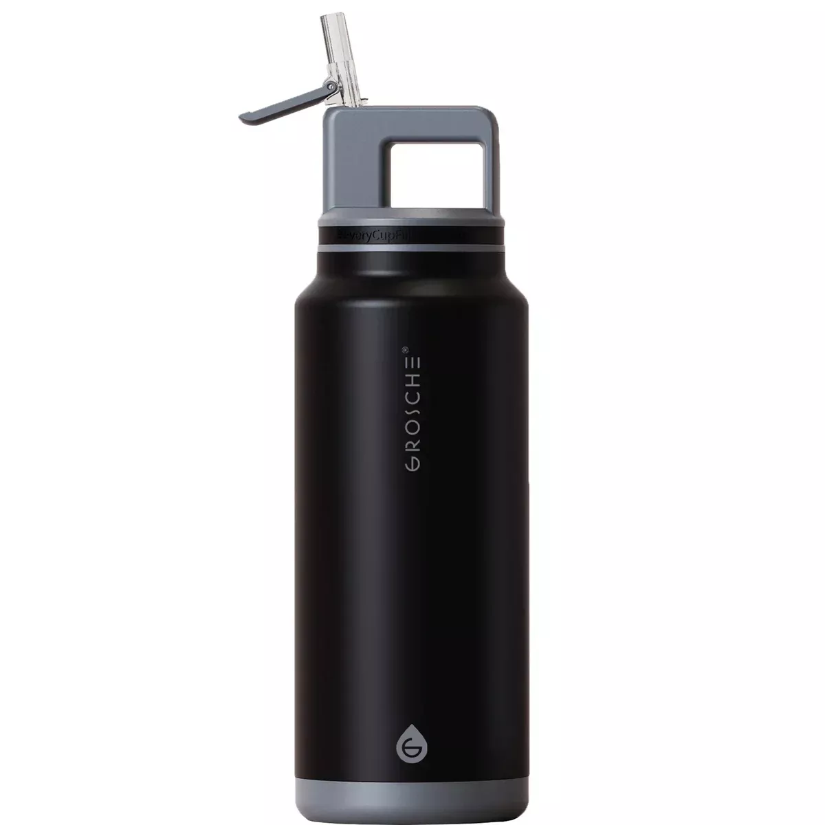 Grosche - Alpine Flip 'N Sip Large Insulated Water Bottle W/Straw 40oz
