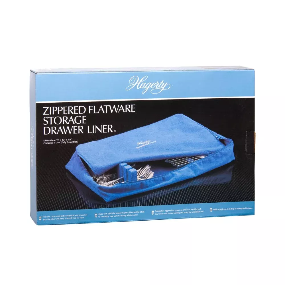 Hagerty Zippered Flatware Storage Drawer Liner