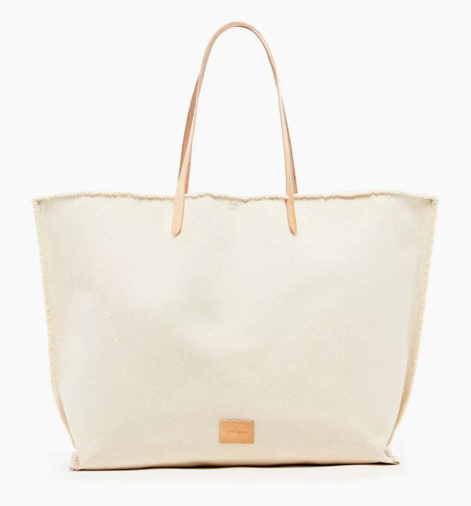 Hana Boat Bag - Natural Canvas/Natural Leather