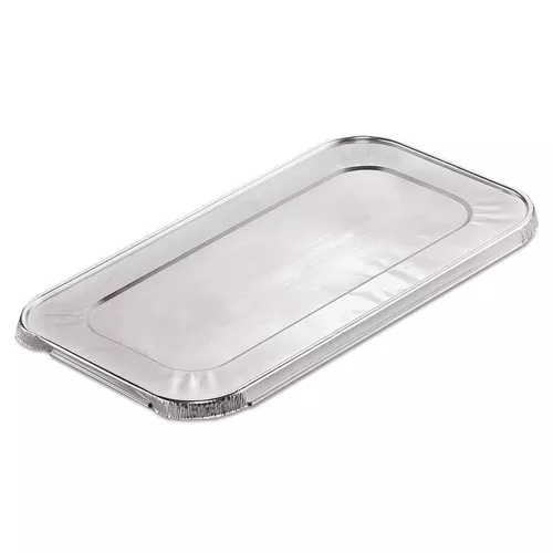 Handi-Foil HFA 403025 6.4 in. x 12.7 in. x 0.5 in. Steam Pan Foil Lids for One-Third Size Pan (200/Carton)