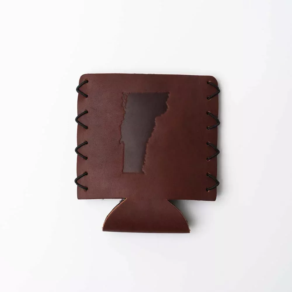 Handmade Leather VT Koozie