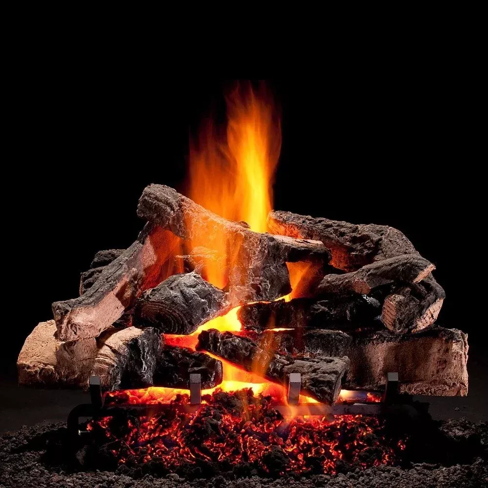 Hargrove Rustic Timbers See-Thru Vented Gas Log Set