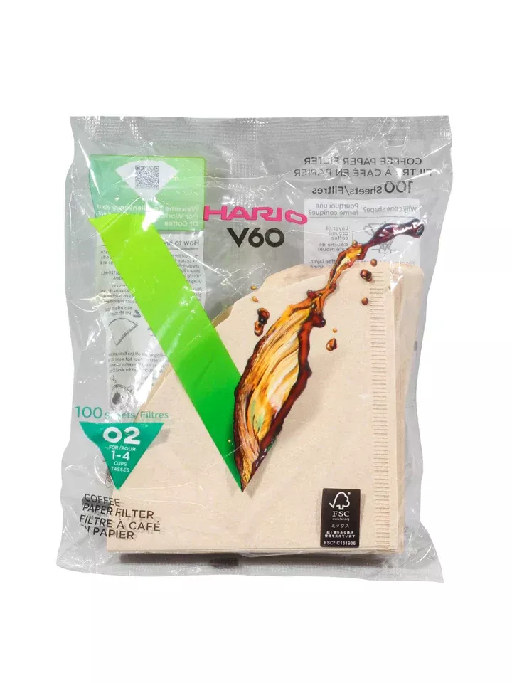 Hario - V60-02 Coffee Paper Filter 100 Pack