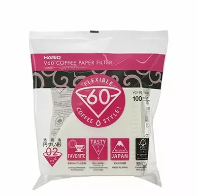 Hario V60 Paper Filter 02 W 100 sheets