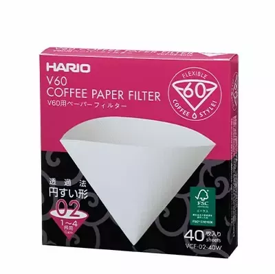 Hario V60 Paper Filter 02 W 40 sheets