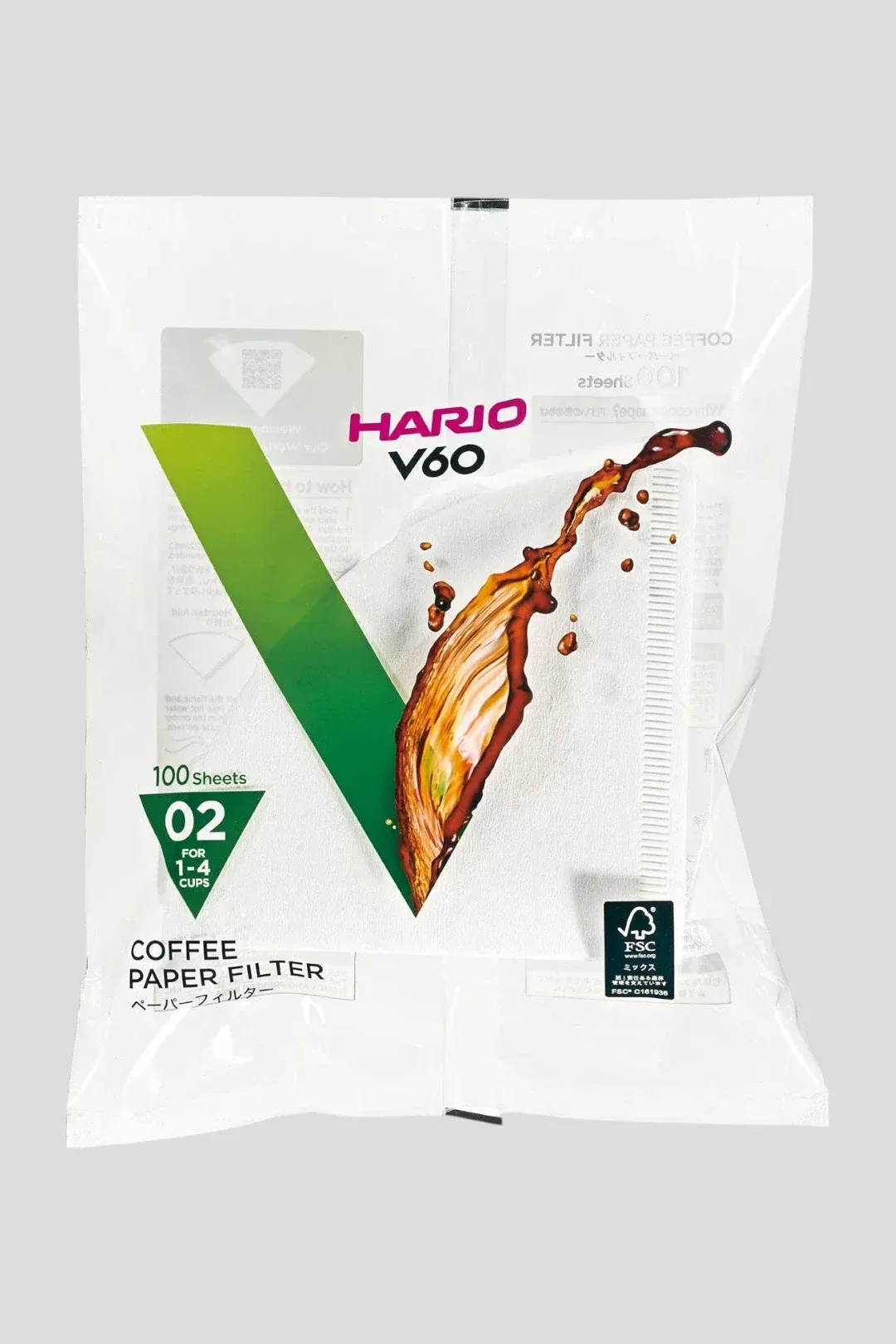 Hario V60 Paper Filters for Size 02 Dripper – 100 Count