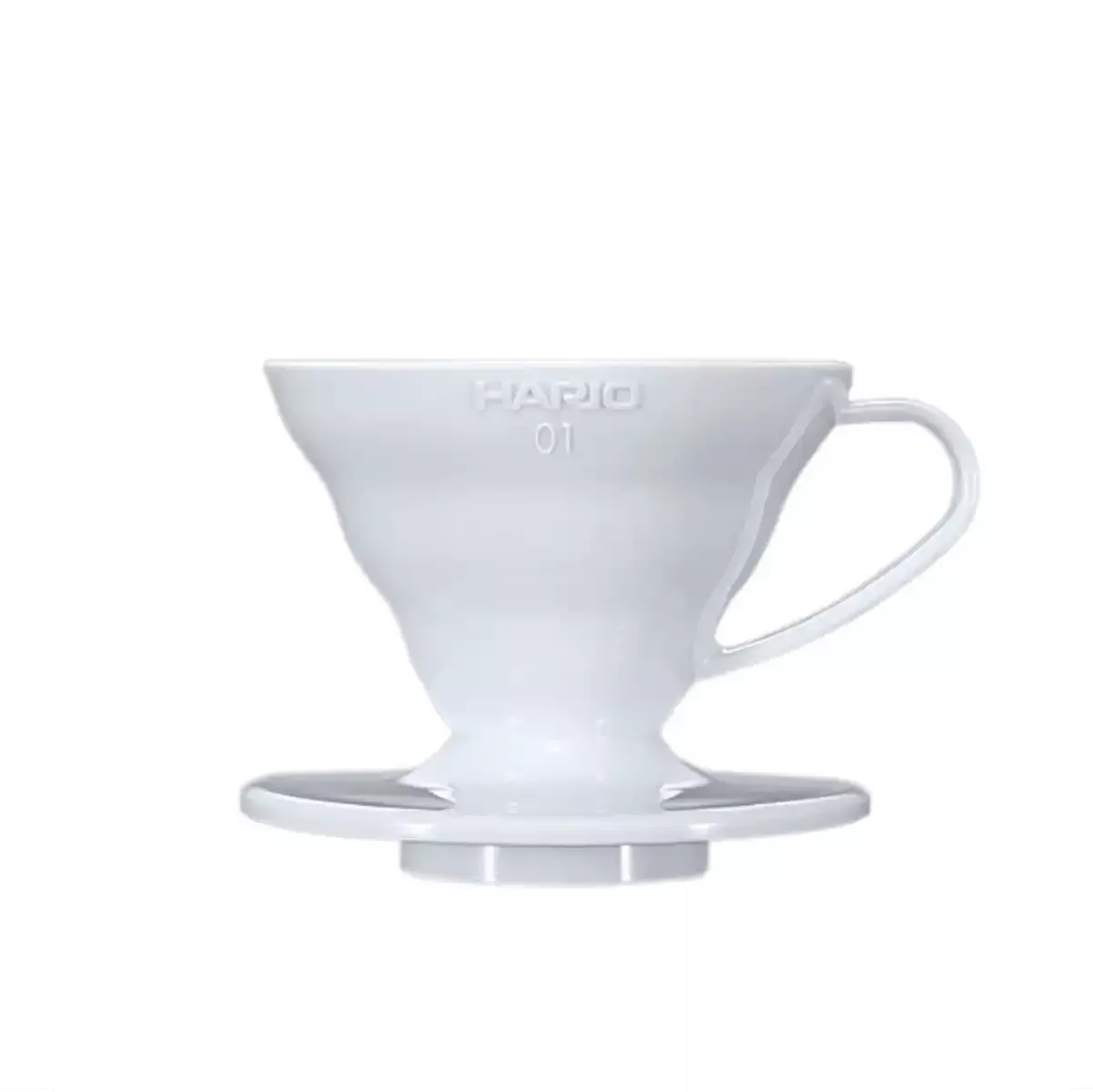 Hario V60 Plastic Coffee Dripper (Size 01, White)