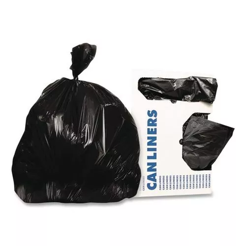 Heritage K1475QK 57 in. x 75 in. 2 mil. 96-Gallon Linear Low-Density Can Liners - Black (50/Carton)