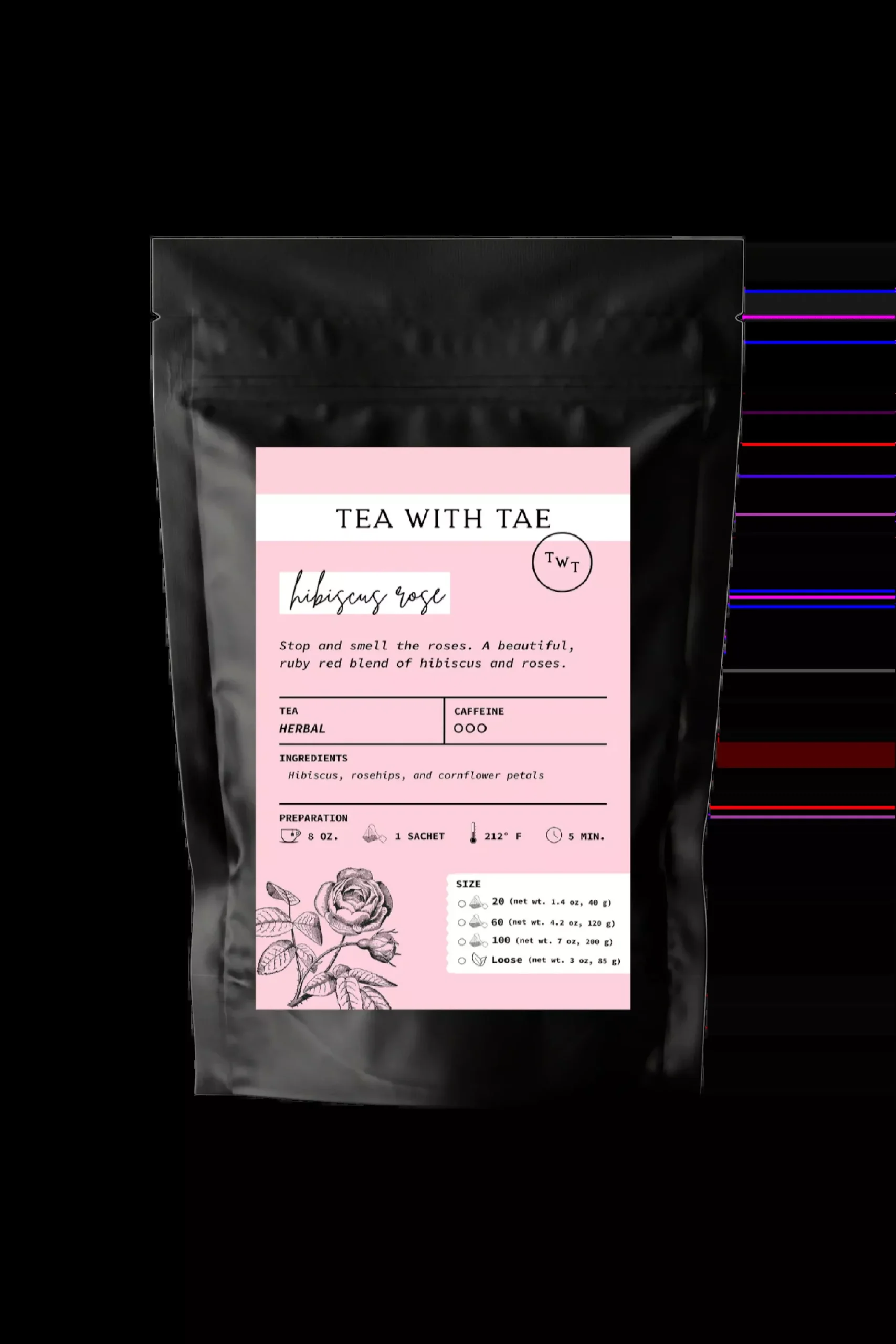 Hibiscus Rose Herbal Tea Pouch