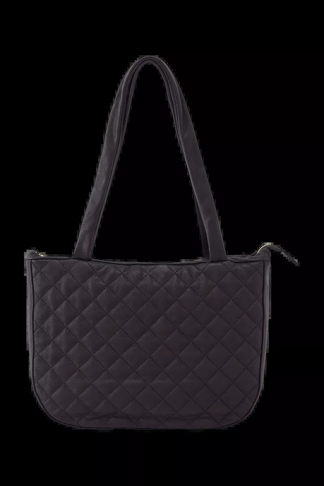Hobo Carver Quilted Leather Shoulder Bag – Black